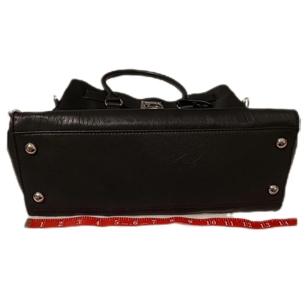 Michael Kors Black Saffiano Leather Hamilton Satchel Tote w/chain strap EUC - Picture 10 of 10